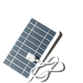 Miniatyrbillede 2 af 5: Solcellepanel USB-oplader 2W 5V 400MA til udendørs nød-MP3 PAD-batteriopladning bærbar powerbank