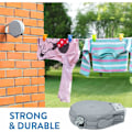 Miniatyrbild 3 av 5: 12 m Utrullbar Klädstreck för Kläder, Mycket Robust och Motståndskraftig Klädtork, Automatisk Utrullningsmekanism, Enkel Väggmontering