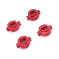 Pikkukuva 1 / 5: 4 kpl Metalli Linkage Muutos Adapteri Mosquito RC Auto ZERO-Z MINI-Z MR-03 Pyörännapa, Punainen