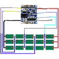 Miniatyrbillede 4 af 5: 5 stk Li-Ion Batteri PCB Opladningsbeskyttelseskredsløb for Zhipu Hongsong Jingmi 18V Lithium Batteri