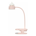 Miniatyrbilde 4 av 5: Fleksibel klemmelampe med originalt nattlys/Med USB-oppladbart batteri/LED-leselys og leselampe for skrivebord, seng, nattbord - Lett, praktisk