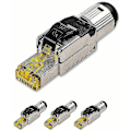 Miniatyrbillede 1 af 5: 4 stk. Cat8 Industrielt Ethernet Stik RJ45 Afskærmet Felt Stikværktøj