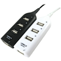 Miniatyrbilde 4 av 5: USB 2.0 Hub Høy Multi-USB Hub Splitter 4 Port USB Hub Adapter for Bærbar Mottaker Datamaskin Tilbehør Svart