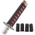 Miniatyrbillede 2 af 5: Universal Sword Gear Shift Knob Shifter Katana Metal Sort+rød 15cm
