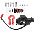 Pikkukuva 1 / 5: Simuloitu automaattinen metallilanka vinssi 1/10 RC-autoon Axial SCX10 90046 TRX4 D90 Redcat, musta