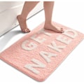 Miniatyrbillede 1 af 5: Bademåtte Sød Pink og Hvid Badeværelsesmåtte Sjov Anti-Skridsikker Dekorativ Badekar Måtte Ultra-Absorberende Gulvmåtte Maskinvaskbar Velegnet til Badekar, Brusebad