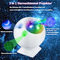 Miniatyrbillede 3 af 5: LED Stjernehimmel Projektorlampe Natlys Galaxy Projektor med Fjernbetjening og Lydsensor, 360° Rotation, Nattehimmel Lys Projektor, Ocean Wav