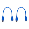 Pikkukuva 1 / 5: -B-datakaapeli, USB 3.0 -A-uros -B-kaapeli, joka sopii puhelimiin, kameroihin ja kiintolevyihin (0,3 metriä, sininen)