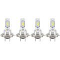 Miniatyrbillede 1 af 5: 4 stk Mini H7 + H7 Combo LED Forlygte Sæt Pærer Høj Lav Stråle 240w 52000lm 6000k Sæt Super Hvid