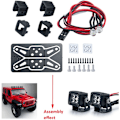 Pikkukuva 5 / 5: Muokatut ajovalot Valonheittimet Auton kattovalot Puskurin valot AXIAL SCX10 TRX4 TRX6 1/10 RC-autoon,A
