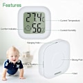 Miniatyrbild 5 av 5: Mini LCD-termometer hygrometer inomhus digital temperatur fuktighet hög precision bärbar -50℃ 70℃ 10% 99% RH för vardagsrum lager barnrum
