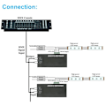 Miniatyrbillede 3 af 5: Højtydende LED DMX-controller LED DMX 512 dekoder dæmper driver DC12V-24V til RGB LED-strimmel eller lys (3 kanaler)