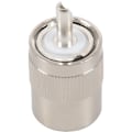 Pikkukuva 3 / 5: UHF PL259 SO239 -urosliitin, RFC400 RG8 RF -koaksiaaliliitin, hopea