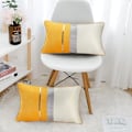 Miniatyrbilde 3 av 5: Moderne rektangulære putetrekk dekorative ensfargede lange putevar for sofa benk soverom bilstol gul 30x50cm--