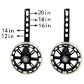 Miniatyrbilde 3 av 5: Treningshjul Flash Mute Hjul Stabilisator Monteringssett Kompatibelt for 12 14 16 18 20 Tommers Sykler, Svart