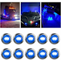 Pikkukuva 3 / 5: 50 kpl 3/4 tuuman 3 LED:n pyöreät miniperävaunun sivuvalot, universaalit kuorma-autoihin, veneisiin, lava-autoihin, asuntovaunuihin, RV-autoihin, sininen