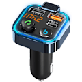 Miniatyrbillede 3 af 5: Bil FM-senderadapter Bluetooth 5.0 MP3-afspiller håndfri Type-C PD 20W + QC3.0 USB-oplader