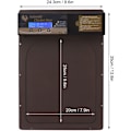 Miniatyrbild 5 av 5: Automatisk Hönshusdörr med Timer, Tillverkad av Aluminiumlegering, IP45 Vattentät, LED-Skärm, Batteridriven, för Gård, Kaffe Brun