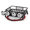 Miniatyrbilde 1 av 5: Metallbagasjebærer 115 x 107 mm med spotlights for CC01 CR01 D90 Axial SCX10 1/10 RC Crawler Car