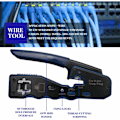 Miniatyrbillede 3 af 5: Ethernet RJ45 Pass Through Crimpværktøjssæt med CAT6 RJ45 Pass Through Ethernet 50U Modulære Stik Pakke med 25