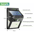Miniatyrbild 5 av 5: Solcellsdrivna Utomhuslampor, 50 LED Solcellsdrivna Utomhuslampor med Rörelsesensor 270Ḟ Superljus Sollampa, Säkerhetsvägglampa 3 Lägen Vattentät Vägglampa