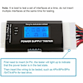 Miniatyrbillede 3 af 5: 20/24 4/6/8 Pins Computer PC Strømforsyningstester til ATX, ITX, BTX, PCI-E, SATA, HDD Sort Farve