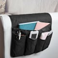 Miniatyrbillede 1 af 5: Sengside Organizer med Skridsikker Opbevaringspose til Seng/Sofa/Stol/Armlæn Opbevaringspose (Sort)