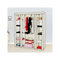 Miniatyrbillede 2 af 4: Skab til tøjopbevaring, bærbar garderobe med 12 hylder, 150 x 45 x 175 cm (Beige)