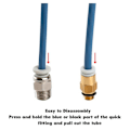 Miniatyrbillede 2 af 5: Capdenorn Bowden XS-serie 2M PTFE-rør og rørafskærer til 1,75 mm 3D-printerfilament med pneumatisk fitting