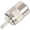 Pikkukuva 1 / 5: UHF PL259 SO239 -urosliitin, RFC400 RG8 RF -koaksiaaliliitin, hopea