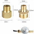 Miniatyrbild 3 av 5: Gasadapter Koppar Gasslang Adapter Gasflaska Anslutningsadapter Gasadapter 1/2 till 1/4, 3/4 Anslutningskoppling för Gasspisar, Campingspisar, Spis