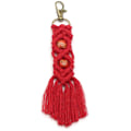 Pikkukuva 1 / 5: Mini Macrame-avainperä Boho-laukkucharmit auton avaimelle, lompakolle, puhelimen tarvikkeille, punainen