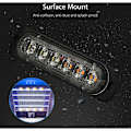 Miniatyrbilde 3 av 5: 4-pakke - Ultratynn Blå 6 LED Strobe Lys - LED Lyslist Mini Nødlyslist 18 Blinkende Moduser 12V-24V for Universelt Kjøretøy eller Lastebil