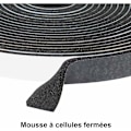 Pikkukuva 4 / 5: Itsekiinnittyvä kumitiiviste 2 rullaa 12 mm (L) x 6 mm (K) x 8 m (P) Itsekiinnittyvä neopreenitiivistenauha Auton ikkunakehys Kolhuuntumaton Musta teippi