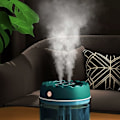 Miniatyrbilde 3 av 5: Luftfukter for soverom, luftfukter med fargerikt LED-lys, 1,8L omkoblingsbar dobbel dyser kjølig tåke luftfuktere, USB automatisk avstengning luftfukter for soverom
