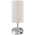 Miniatyrbild 1 av 5: Sänglampa för sovrum med 2 USB-laddningsbordlampor Kaffe Tyglampskärm för sovrum Modern belysningsarmatur EU-kontakt