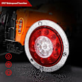 Miniatyrbillede 4 af 5: Truck Baglygte, Rund 19 LED Trailer Brems Stop Sving Baglygter 4PCS Vandtæt Dobbelt Farve Baglygte Indikatorlampe 12V 24V