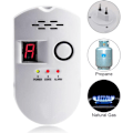 Miniatyrbild 3 av 5: LPG/Naturgas/Kolgasläckagedetektor, Plug-in-sensorövervakning med ljudlarm och LED-digital display, för metan, propan, butanbränsle