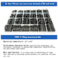 Miniatyrbild 4 av 5: 740 st NBR tätningsring set tjocklek 1,5 mm 2,4 mm 3,1 mm nitrilgummi NBR O-ring packningstätning