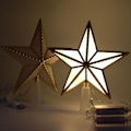 Miniatyrbild 4 av 5: Julgrans Topp, Ljussatt Julgransstjärna, Batteridriven LED-Julstjärna, Perfekt Tillbehör för Julgran, Julparty, Heminredning