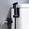 Miniatyrbillede 2 af 5: 3-vejs afledningsventil i messing med lukkeventil 3/8\"-1/2\" adapter til toiletvandsledning, sort