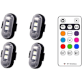 Miniatyrbild 2 av 5: 4 st LED Varningsljus Universal Mini Signal Drone med Fjärrkontroll Blinkande Ljus 8 Färger Indikator