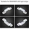 Miniatyrbilde 4 av 5: 100 stk LED-stripefesteklips, monteringsbraketter, 10 mm brede, vanntette LED-stripeklips