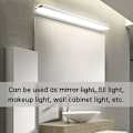 Miniatyrbillede 4 af 5: Badeværelsesspejl Lys LED Spejllys 9W 600LM Led Spejllys Vægspejl Badeværelse Kold Hvid 6000K Rustfrit Stål LED Spejllys 42 HIASDFLS