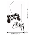 Miniatyrbild 4 av 5: Speltillbehör - Väggdekaler för pojkens rum - \"Dual Gamepad\" - Väggdekoration för lekrum - 57 x 100 cm