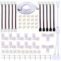 Miniatyrbillede 1 af 5: LED-strimmelforbindelsessæt til 5050 10 mm 4-bens RGB-LED-strimmel, 2-vejs splitter, DIY-tilbehør til RGB-LED-strimmelforbindelse