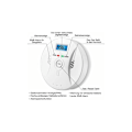 Miniatyrbillede 2 af 5: Kulmonoxiddetektor - CO Alarm - Kulmonoxidalarm - LCD Display - 85DB Høj Alarm - Testskift