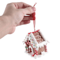 Miniatyrbillede 5 af 5: 2 stk. Jule Peberkagehus Mini Fe Figuriner Miniature Dekoration Julehus Bordplade Miniaturer