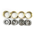 Miniatyrbilde 3 av 5: 55mm 360G 1,3 tommers Beadlock hjuldekk med messingring for 1/24 RC Crawler bil Axial SCX24 FMS FCX24 Enduro24 oppgraderinger, 2