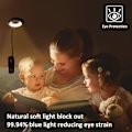 Pikkukuva 2 / 5: USB-ladattava langaton sängynpäälamp, musta kosketuslukulaite, 3 väriä ja 3 himmennettävää, paristokäyttöinen pöytälamp, lukulaite klipsillä